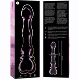 Gode en verre borosilicate Nebula Modèle 21 rose, 20,5 cm