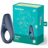 Anneau pénien vibrant Satisfyer Ring 1, silicone, bleu, stimulateur clitoridien