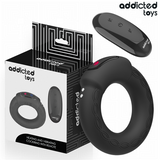 Anneau pénien vibrant chauffant Addicted Toys, silicone, télécommande