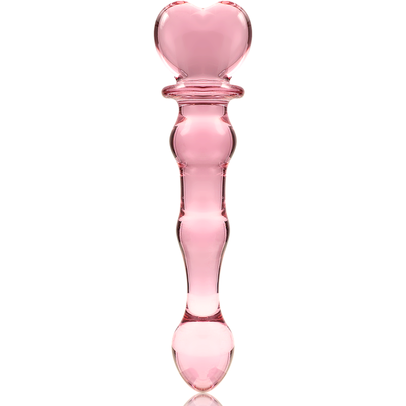 Gode en verre borosilicate Nebula Modèle 21 rose, 20,5 cm