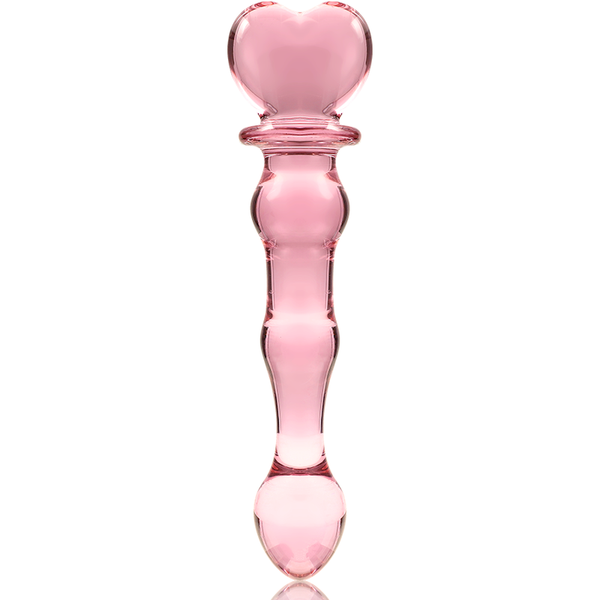 Gode en verre borosilicate Nebula Modèle 21 rose, 20,5 cm