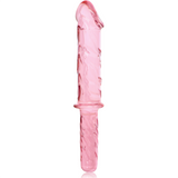 Gode en verre borosilicate Nebula Modèle 24 rose, 28,5 cm