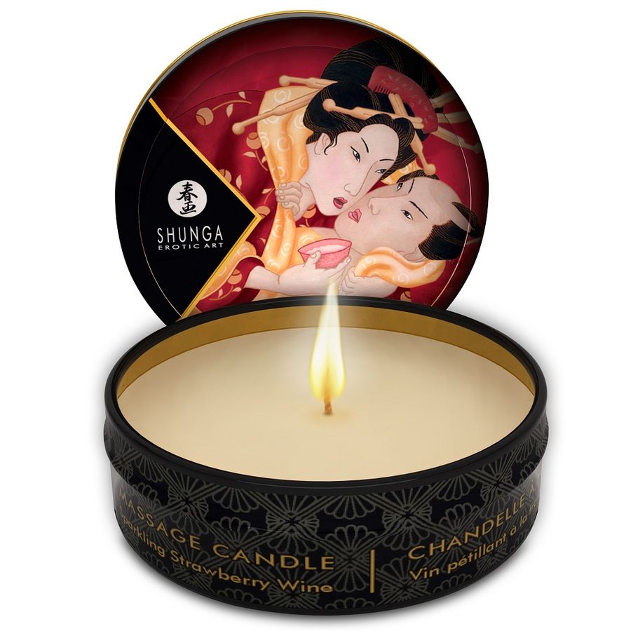 bougie de massage Shunga Fraise & Cava