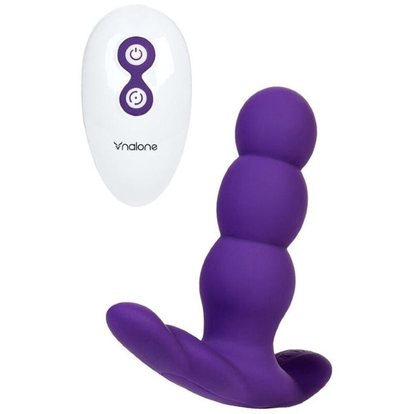 Vibromasseur anal télécommandé Nalone Pearl, silicone, lilas, 12,5 cm