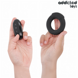 Anneau pénien vibrant chauffant Addicted Toys, silicone, télécommande