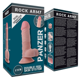 Gode réaliste double densité Rockarmy Panzer, TPE, naturel, 17 cm
