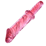 Gode en verre borosilicate Nebula Modèle 24 rose, 28,5 cm